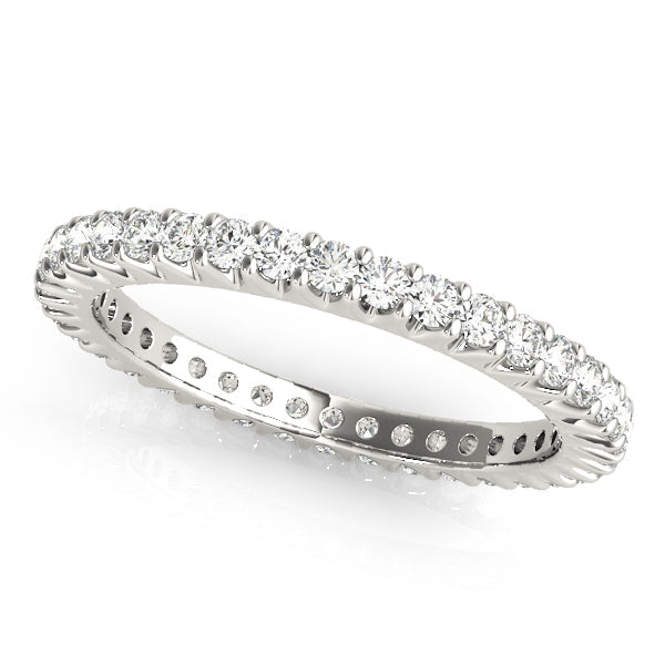 Prong Full Eternity Ring in Gold & Platinum