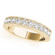 Channel Set Half Eternity Ring in 10K/14K gold and platinum with certified lab-grown or natural diamonds