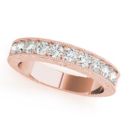 Channel Set Half Eternity Ring in Gold & Platinum