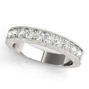 Channel Set Half Eternity Ring in Gold & Platinum
