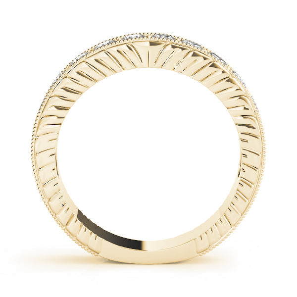 Channel Set Half Eternity Ring in Gold & Platinum