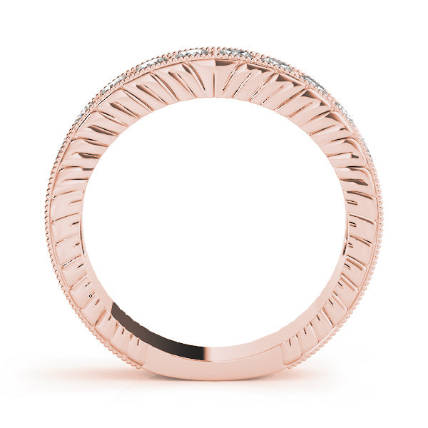 Channel Set Half Eternity Ring in Gold & Platinum