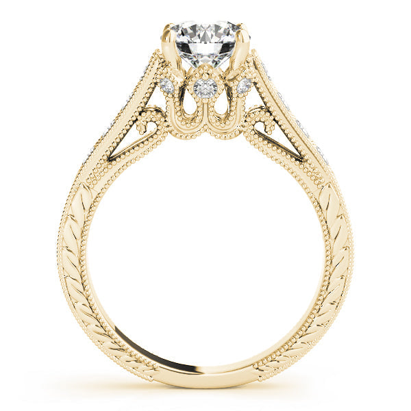 Resplendent Prong-Set Round Diamond Engagement Ring in 10K/14K gold and platinum with certified lab-grown or natural diamonds