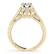 Resplendent Prong-Set Round Diamond Engagement Ring in 10K/14K gold and platinum with certified lab-grown or natural diamonds