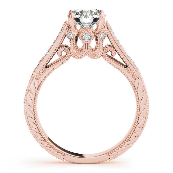 Resplendent Prong-Set Round Diamond Engagement Ring in 10K/14K gold and platinum with certified lab-grown or natural diamonds