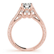Resplendent Prong-Set Round Diamond Engagement Ring in 10K/14K gold and platinum with certified lab-grown or natural diamonds