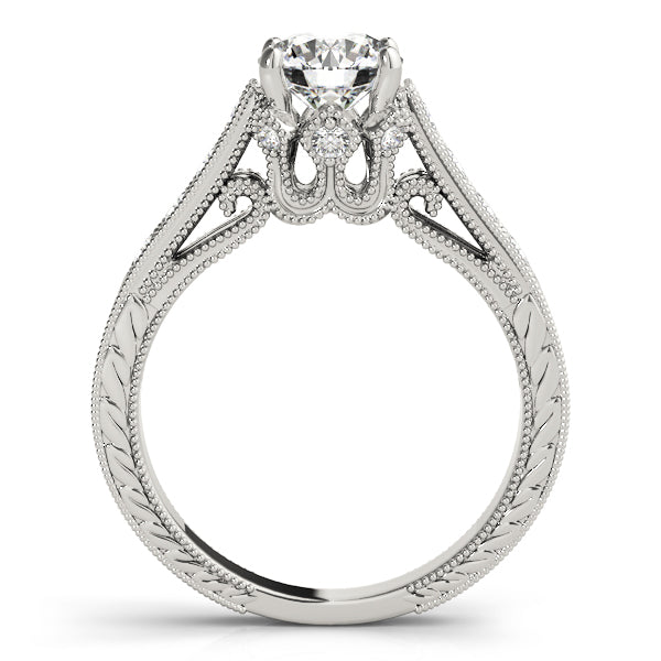 Resplendent Prong-Set Round Diamond Engagement Ring in 10K/14K gold and platinum with certified lab-grown or natural diamonds