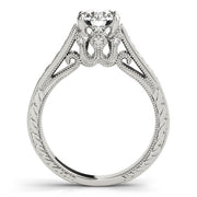 Resplendent Prong-Set Round Diamond Engagement Ring in 10K/14K gold and platinum with certified lab-grown or natural diamonds