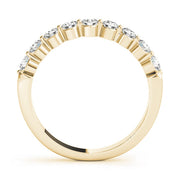 Single Shared Prong Half Eternity Ring in Gold & Platinum