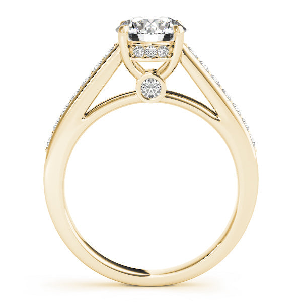 Heirloom Prong-Set Round Diamond Engagement Ring in 10K/14K gold and platinum with certified lab-grown or natural diamonds