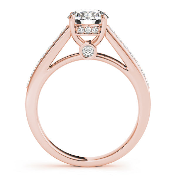 Heirloom Prong-Set Round Diamond Engagement Ring in 10K/14K gold and platinum with certified lab-grown or natural diamonds