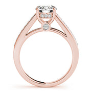 Heirloom Prong-Set Round Diamond Engagement Ring in 10K/14K gold and platinum with certified lab-grown or natural diamonds