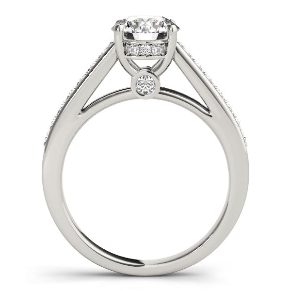 Heirloom Prong-Set Round Diamond Engagement Ring in 10K/14K gold and platinum with certified lab-grown or natural diamonds