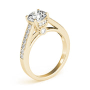 Heirloom Prong-Set Round Diamond Engagement Ring in 10K/14K gold and platinum with certified lab-grown or natural diamonds