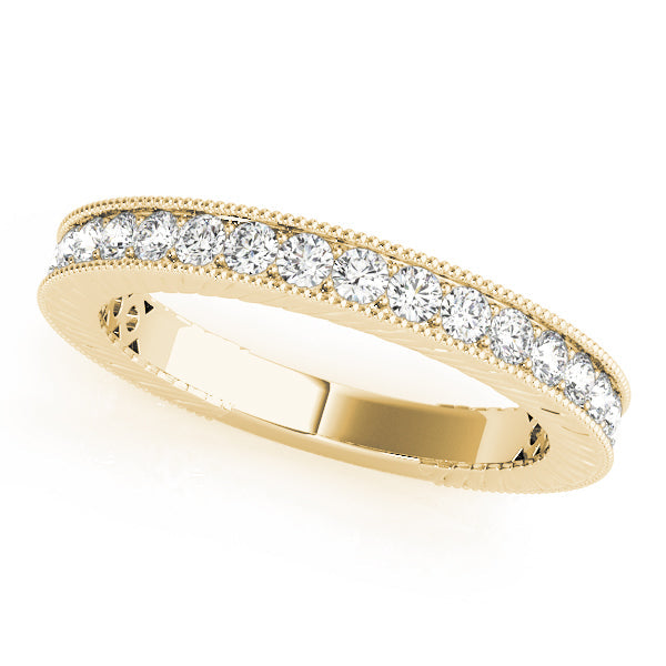 Channel Set Half Eternity Ring in 10K/14K gold and platinum with certified lab-grown or natural diamonds