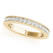 Channel Set Half Eternity Ring in 10K/14K gold and platinum with certified lab-grown or natural diamonds
