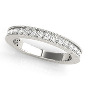 Channel Set Half Eternity Ring in Gold & Platinum