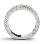 Pave Half Eternity Ring in Gold & Platinum