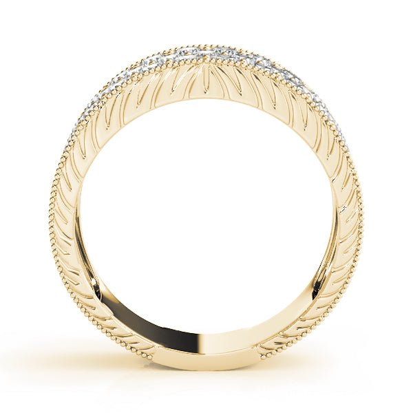 Multi Row PavÃ£Â© Milgrain Engagement Rings Half Eternity Ring