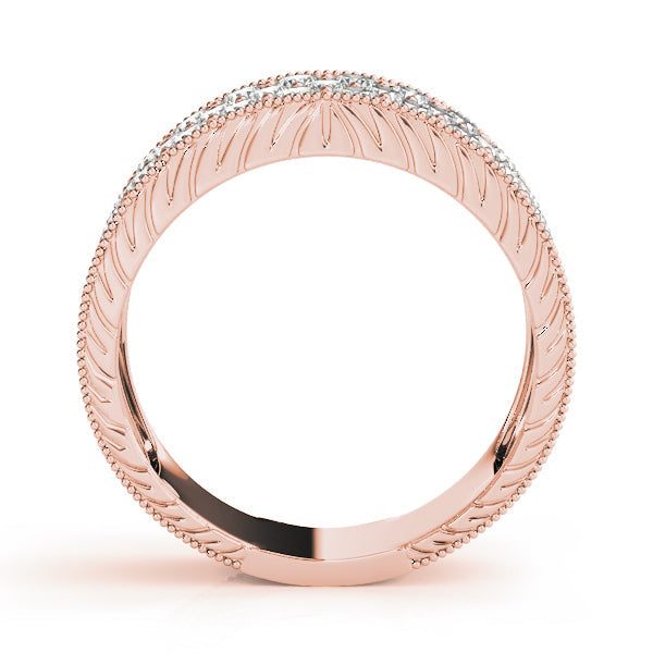 Multi Row PavÃ£Â© Milgrain Engagement Rings Half Eternity Ring