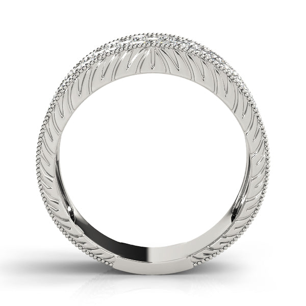 Multi Row PavÃ£Â© Milgrain Engagement Rings Half Eternity Ring