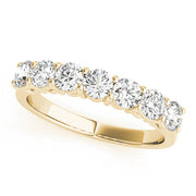 7-Stone Shared Prong Half Eternity Ring in 10K/14K gold and platinum with certified lab-grown or natural diamonds