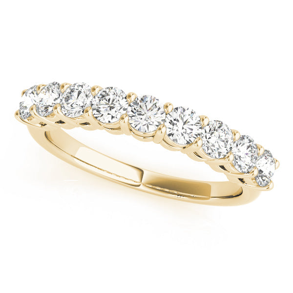 Shared Prong Half Eternity Ring in 10K/14K gold and platinum with certified lab-grown or natural diamonds