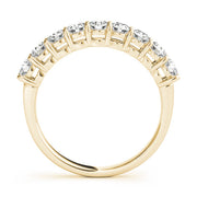 Shared Prong Half Eternity Ring in Gold & Platinum
