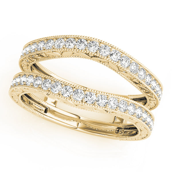 Wraps & Inserts Filigree Half Eternity Ring in 10K/14K gold and platinum with certified lab-grown or natural diamonds