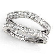 Wraps & Inserts Filigree Half Eternity Ring in Gold & Platinum