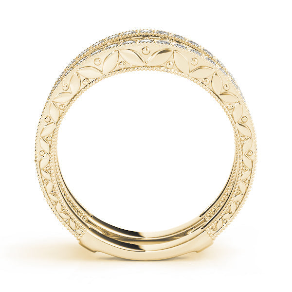 Wraps & Inserts Filigree Half Eternity Ring in Gold & Platinum
