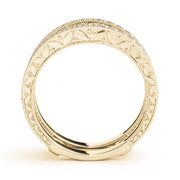 Wraps & Inserts Filigree Half Eternity Ring in Gold & Platinum