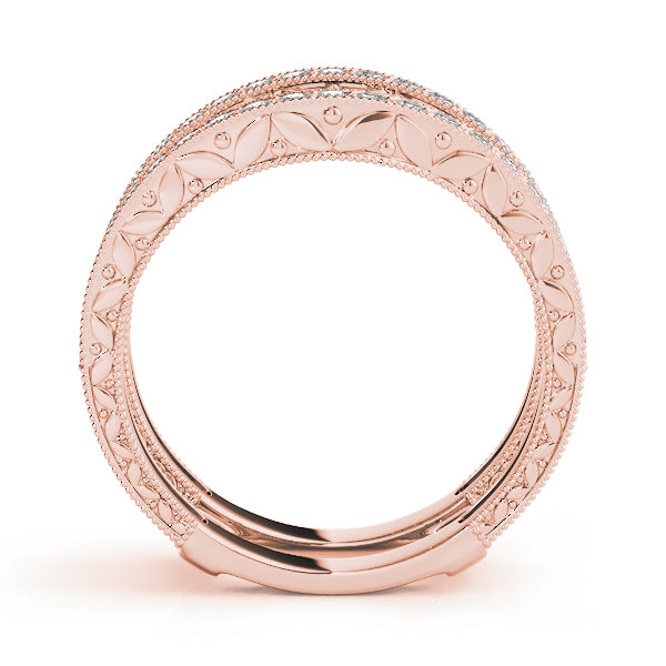 Wraps & Inserts Filigree Half Eternity Ring in Gold & Platinum