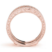 Wraps & Inserts Filigree Half Eternity Ring in Gold & Platinum