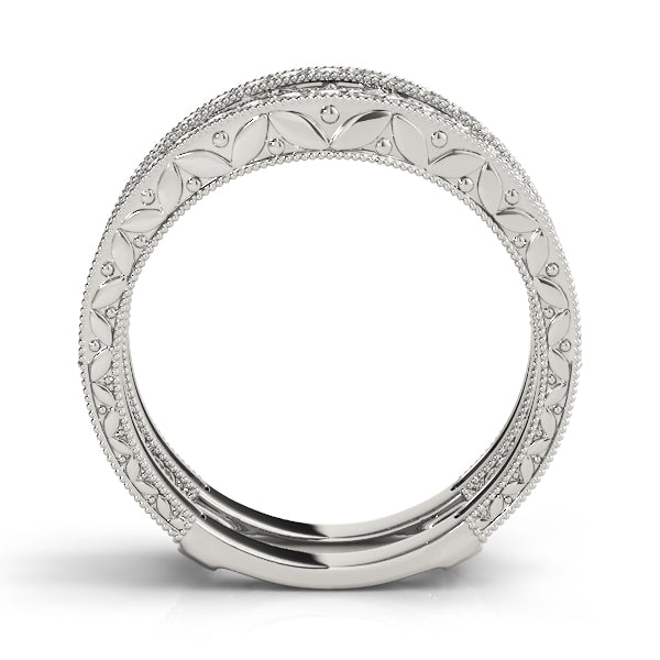Wraps & Inserts Filigree Half Eternity Ring in Gold & Platinum