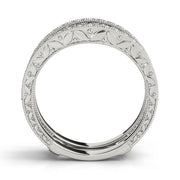 Wraps & Inserts Filigree Half Eternity Ring in Gold & Platinum