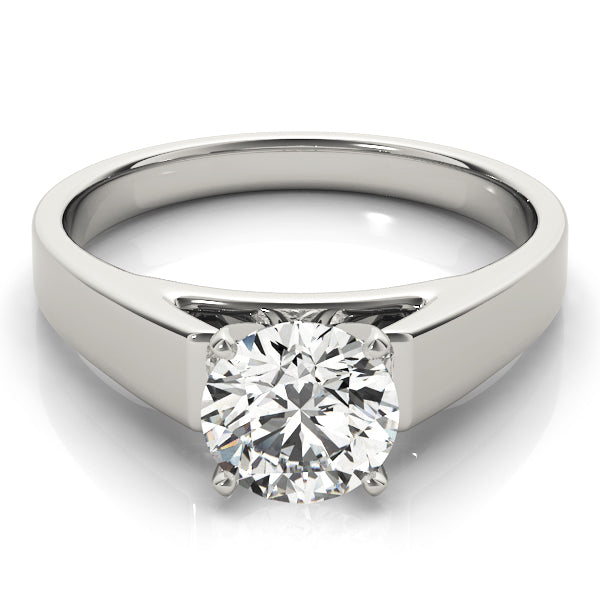 Devoted Solitaires Round Diamond Engagement Ring in 10K/14K gold and platinum with certified lab-grown or natural diamonds