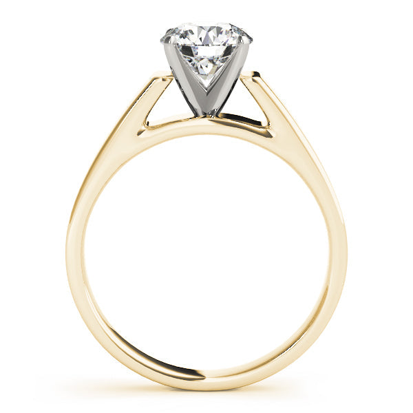 Devoted Solitaires Round Diamond Engagement Ring in 10K/14K gold and platinum with certified lab-grown or natural diamonds