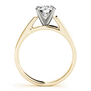 Devoted Solitaires Round Diamond Engagement Ring in 10K/14K gold and platinum with certified lab-grown or natural diamonds
