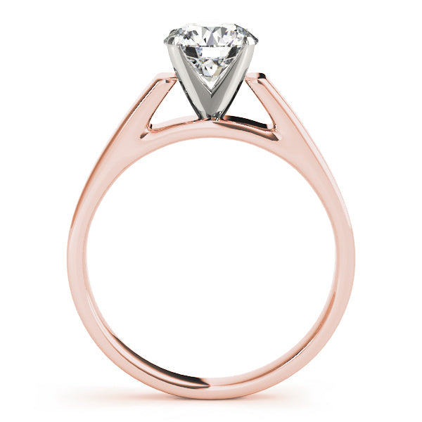 Devoted Solitaires Round Diamond Engagement Ring in 10K/14K gold and platinum with certified lab-grown or natural diamonds
