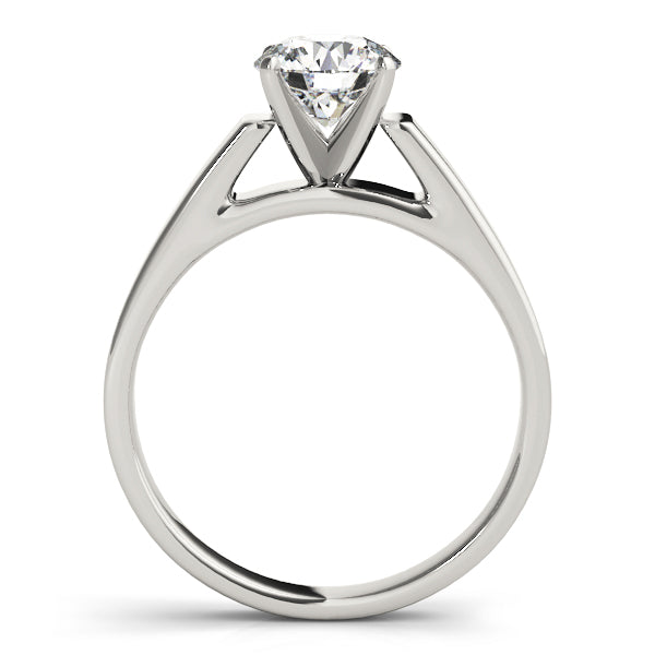 Devoted Solitaires Round Diamond Engagement Ring in 10K/14K gold and platinum with certified lab-grown or natural diamonds