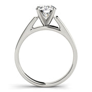Devoted Solitaires Round Diamond Engagement Ring in 10K/14K gold and platinum with certified lab-grown or natural diamonds