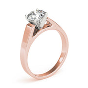 Devoted Solitaires Round Diamond Engagement Ring in 10K/14K gold and platinum with certified lab-grown or natural diamonds