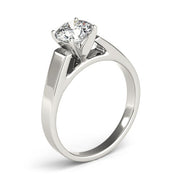 Devoted Solitaires Round Diamond Engagement Ring in 10K/14K gold and platinum with certified lab-grown or natural diamonds