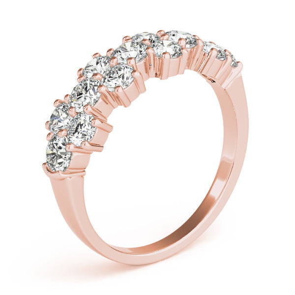 Diamond Half Eternity Ring in Gold & Platinum