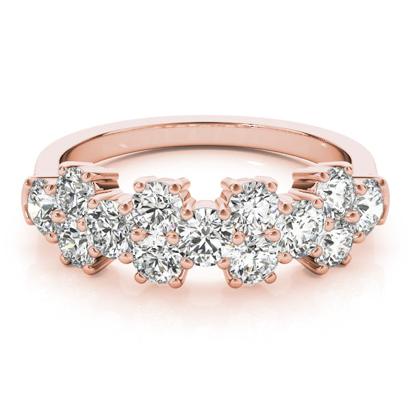Diamond Half Eternity Ring in Gold & Platinum