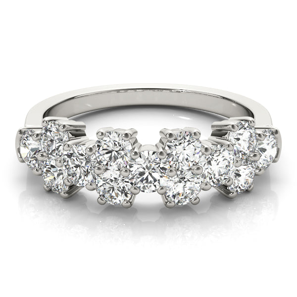 Diamond Half Eternity Ring in Gold & Platinum