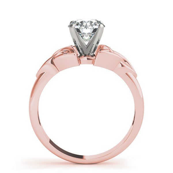 Sculpted Celtic Knot Remount Round Diamond Engagement Ring in 10K/14K gold and platinum with certified lab-grown or natural diamonds