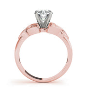 Sculpted Celtic Knot Remount Round Diamond Engagement Ring in 10K/14K gold and platinum with certified lab-grown or natural diamonds