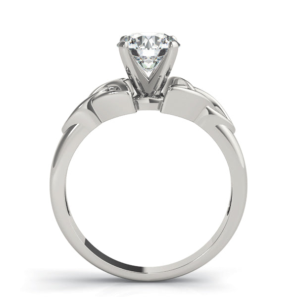 Sculpted Celtic Knot Remount Round Diamond Engagement Ring in 10K/14K gold and platinum with certified lab-grown or natural diamonds